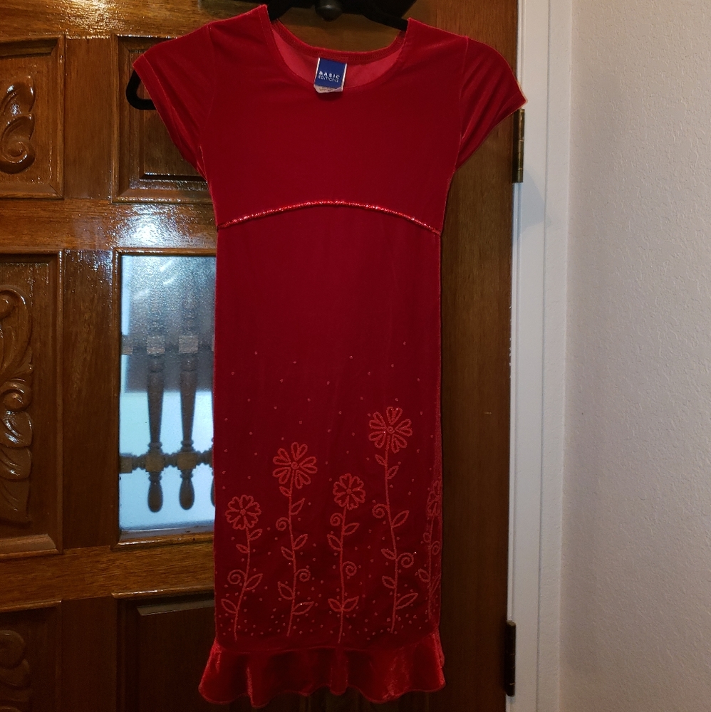 Kids thick red dress